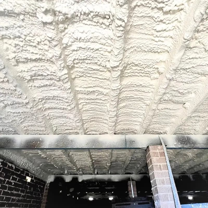 Truefoam installer inspecting insulation area